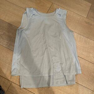 Athleta Girl Blue XXL/16 Doubles Tank Camisole With Back Slit & Layered Hem